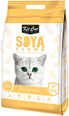 KIT CAT SOYA CLUMP ORIGINAL наполнитель соевый биоразлагаемый комкующийся для туалета кошек (7 л) 