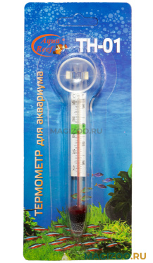 Термометр для аквариума Aqua Reef ТН-01 на присоске толстый  (1 шт)