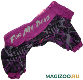 FOR MY DOGS дождевик для собак фиолетовый неон для девочек 521SS-2021 F (22)