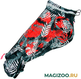 FOR MY DOGS дождевик для вельш-корги серо/красный для девочек FW1119-2021 F (K47) 