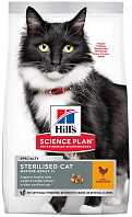 HILL’S SCIENCE PLAN MATURE ADULT 7+ STERILISED CAT для пожилых кастрированных котов и стерилизованных кошек старше 7 лет (0,3 кг)