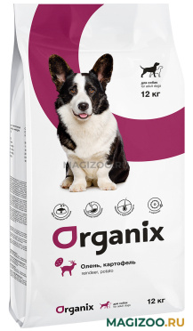 Сухой корм ORGANIX ADULT DOG REINDEER & POTATO для взрослых собак всех пород с олениной и картофелем (12 кг)