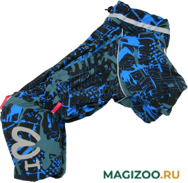 FOR MY DOGS комбинезон для собак синий/черный для мальчиков FW1153-2022 M (18) 