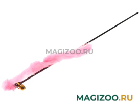 Дразнилка для кошек «Боа» розовая с хвостом и колокольчиком V.I.PET (1 шт)