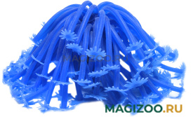 Декор для аквариума Коралл силиконовый Vitality на керамической основе синий 13 х 13 х 10 см RT187B (1 шт)