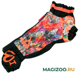 FOR MY DOGS комбинезон для вельш-корги черно/оранжевый для девочек FW1023-2022 F (K39) 
