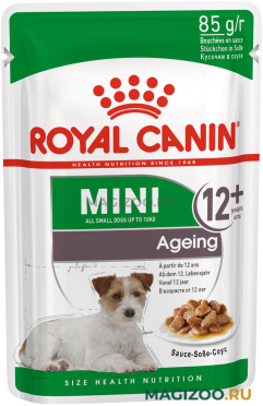 Влажный корм (консервы) ROYAL CANIN MINI AGEING 12+ для пожилых собак маленьких пород старше 12 лет в соусе пауч (85 гр)