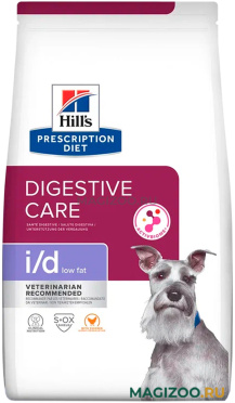 Сухой корм HILL'S PRESCRIPTION DIET I/D LOW FAT для взрослых собак при заболеваниях желудочно-кишечного тракта с пониженным содержанием жиров с курицей (12 кг)