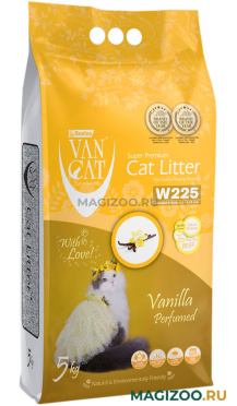 VAN CAT VANILLA наполнитель комкующийся для туалета кошек с ароматом ванили (5 кг)