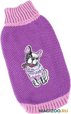 FOR MY DOGS свитер для собак Мой друг фиолетовый FW662-2018 V (8-10)
