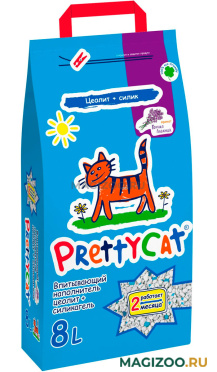 PRETTY CAT NATUREL наполнитель впитывающий для туалета кошек с ароматом лаванды (4 кг)