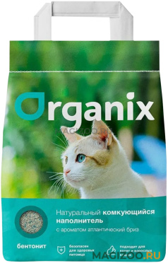 ORGANIX наполнитель комкующийся для туалета кошек с ароматом атлантического бриза (16 кг)