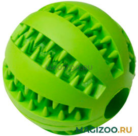 Игрушка для собак Homepet Silver Series мяч для чистки зубов каучук зеленый 7 см (1 шт)
