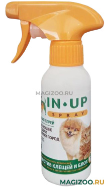 IN-UP SPRAY спрей против блох и клещей для собак маленьких пород и кошек 100 мл (1 шт)