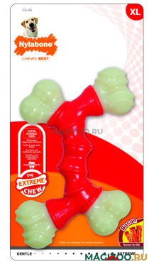 Игрушка для собак Nylabone Extreme Chew Double Bone двойная косточка экстра-жесткая с ароматом бекона XL (1 шт)