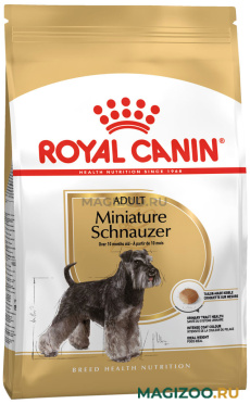 Сухой корм ROYAL CANIN MINIATURE SCHNAUZER ADULT для взрослых собак миниатюрный шнауцер (7,5 кг УЦ)