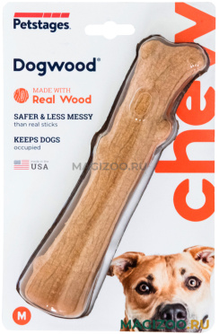 PETSTAGES игрушка для собак DOGWOOD «Палочка деревянная», средняя (1 шт)