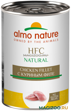 Влажный корм (консервы) ALMO NATURE DOG HFC NATURAL для взрослых собак с куриным филе (340 гр)