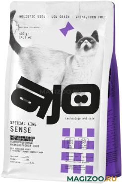 Сухой корм AJO CAT SPECIAL LINE SENSE низкозерновой для взрослых для кошек с чувствительным пищеварением с олениной (0,4 кг)