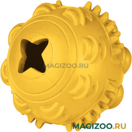 Игрушка для собак Mr.Kranch Мяч с ароматом сливок желтый 8 см (1 шт)