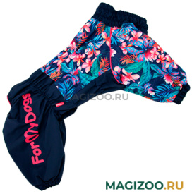 FOR MY DOGS комбинезон для собак Цветы фиолетовый/розовый для девочек FW1040-2022 F (B3) 