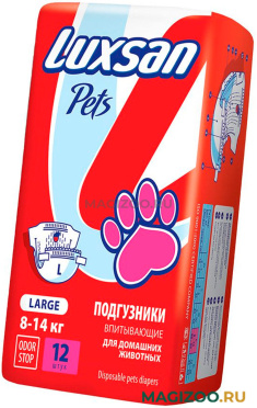 Подгузники впитывающие для животных Luxsan Premium L 8 - 14 кг 12 шт (1 шт)