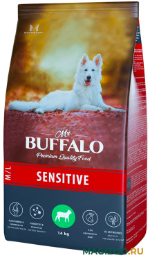 Сухой корм MR.BUFFALO M/L SENSITIVE для взрослых собак средних и крупных пород с чувствительным пищеварением с ягненком (14 кг)