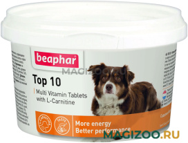 BEAPHAR TOP 10 MULTI VITAMIN мультивитаминная добавка для собак с L-карнитином уп. 180 таблеток (1 уп)