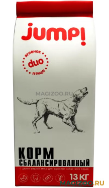 Сухой корм JUMP DUO для взрослых собак всех пород с ягненком и птицей  (13 кг)