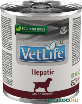 Влажный корм (консервы) FARMINA VET LIFE CANIN HEPATIC для взрослых собак при заболеваниях печени (300 гр)