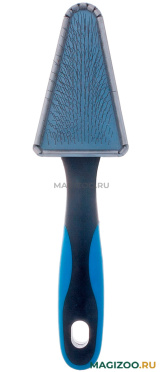 Пуходерка с мягким кордом металлическая треугольная DeLight (1 шт) 