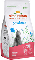 ALMO NATURE ADULT CAT STERILISED SALMON & RICE для взрослых кастрированных котов и стерилизованных кошек с лососем и рисом (0,4 кг)