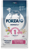 FORZA10 DOG MEDIUM DIET LOW GRAIN низкозерновой для взрослых собак средних пород при аллергии со свининой и картофелем (1,5 кг)