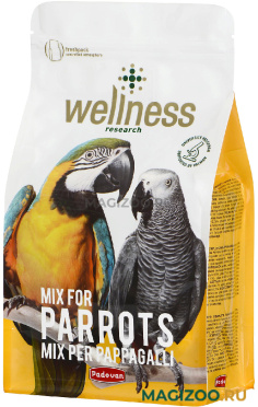 PADOVAN WELLNESS MIX FOR PARROTS корм для крупных попугаев (750 гр)