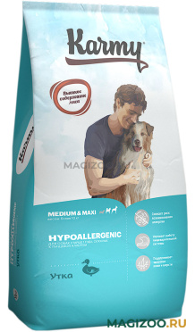 Сухой корм KARMY HYPOALLERGENIC MEDIUM & MAXI гипоаллергенный для взрослых собак средних и крупных пород с уткой (14 кг)