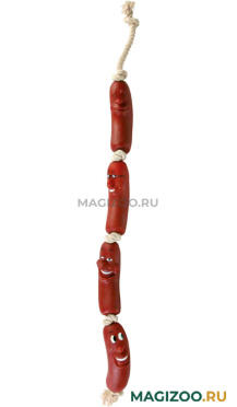 TRIXIE игрушка для собак «Сардельки на веревке» с ручкой (50 см)