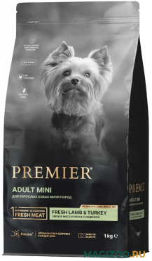 Сухой корм PREMIER LOW GRAIN DOG ADULT MINI LAMB & TURKEY низкозерновой для взрослых собак маленьких пород с ягненком и индейкой (1 кг)