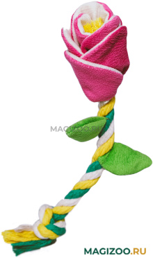 Игрушка для собак Mr.Kranch Роза с канатом розовая 29 х 5 х 5 см (1 шт)