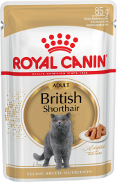 ROYAL CANIN BRITISH SHORTHAIR ADULT для взрослых британских короткошерстных кошек в соусе пауч (85 гр)