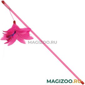 Игрушка для кошек Triol Розовые перья удочка дразнилка 50 см (1 шт)