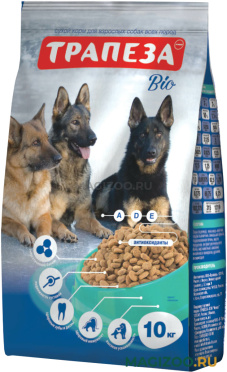 Сухой корм ТРАПЕЗА БИО для взрослых собак всех пород (10 кг)