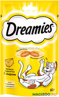 Лакомство DREAMIES для кошек подушечки с сыром (60 гр)