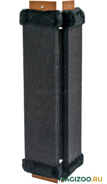 Когтеточка Есо угловая средняя мех черный ковролин с пропиткой 57 х 24 х 1,5 см (1 шт)