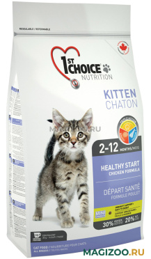 Сухой корм 1ST CHOICE KITTEN HEALTHY START для котят с курицей (5,44 кг)