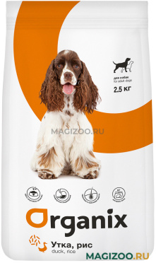 Сухой корм ORGANIX ADULT DOG WEIGHT CONTROL DUCK & RICE Контроль веса диетический для взрослых собак с уткой и рисом (2,5 кг)