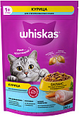 WHISKAS для взрослых кастрированных котов и стерилизованных кошек с курицей (0,35 кг)