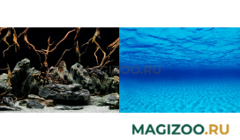 Аквариумный фон плотный двухсторонний Barbus Background 014 Морская лагуна / Натуральная мистика 45 х 94 см (1 шт)