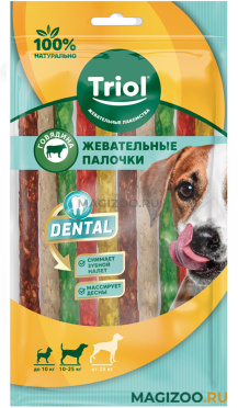 Лакомство TRIOL DENTAL для собак палочки жевательные плоские микс 13 см 10 шт (1 шт)