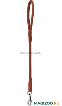 Поводок кожаный для собак круглый коричневый 13 мм 55 см Collar WauDog Soft (1 шт)
