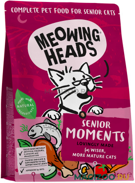 Сухой корм MEOWING HEADS Мудрые года для пожилых кошек старше 7 лет с лососем и яйцом (0,45 кг)